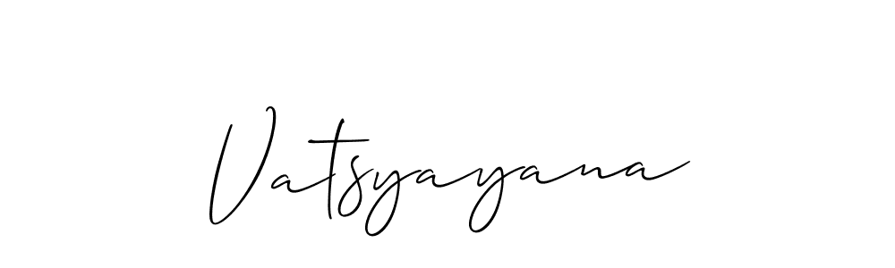 Use a signature maker to create a handwritten signature online. With this signature software, you can design (Allison_Script) your own signature for name Vatsyayana. Vatsyayana signature style 2 images and pictures png