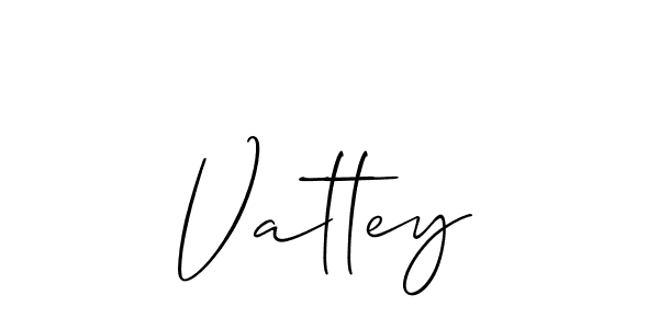 The best way (Allison_Script) to make a short signature is to pick only two or three words in your name. The name Vattey include a total of six letters. For converting this name. Vattey signature style 2 images and pictures png