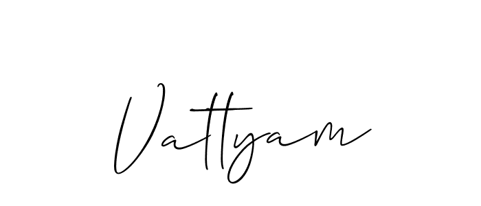 Design your own signature with our free online signature maker. With this signature software, you can create a handwritten (Allison_Script) signature for name Vattyam. Vattyam signature style 2 images and pictures png