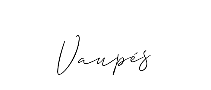 Use a signature maker to create a handwritten signature online. With this signature software, you can design (Allison_Script) your own signature for name Vaupés. Vaupés signature style 2 images and pictures png