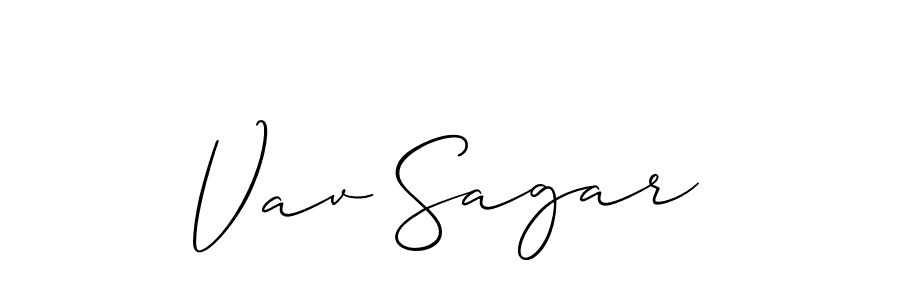 Also You can easily find your signature by using the search form. We will create Vav Sagar name handwritten signature images for you free of cost using Allison_Script sign style. Vav Sagar signature style 2 images and pictures png