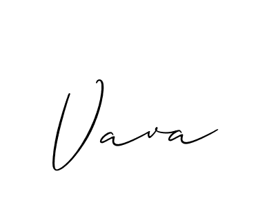 Vava stylish signature style. Best Handwritten Sign (Allison_Script) for my name. Handwritten Signature Collection Ideas for my name Vava. Vava signature style 2 images and pictures png