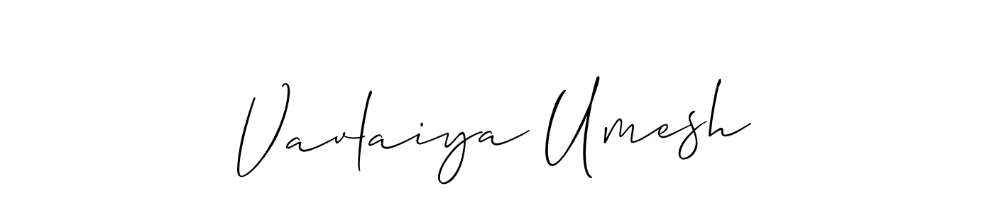 Also You can easily find your signature by using the search form. We will create Vavlaiya Umesh name handwritten signature images for you free of cost using Allison_Script sign style. Vavlaiya Umesh signature style 2 images and pictures png