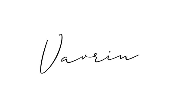 Make a beautiful signature design for name Vavrin. With this signature (Allison_Script) style, you can create a handwritten signature for free. Vavrin signature style 2 images and pictures png