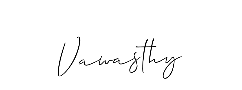 Vawasthy stylish signature style. Best Handwritten Sign (Allison_Script) for my name. Handwritten Signature Collection Ideas for my name Vawasthy. Vawasthy signature style 2 images and pictures png