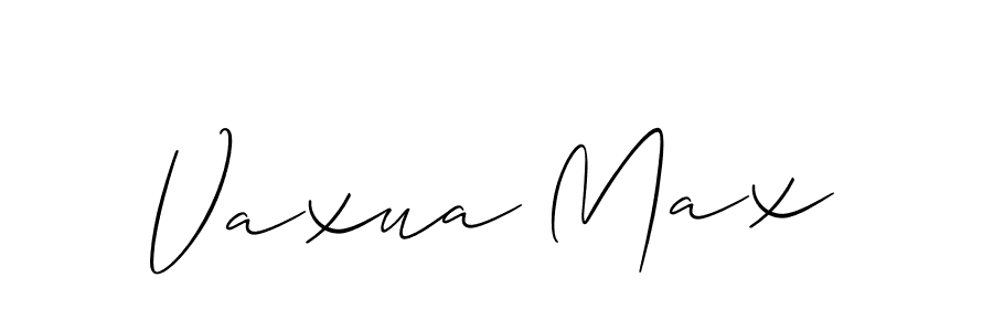 Also we have Vaxua Max name is the best signature style. Create professional handwritten signature collection using Allison_Script autograph style. Vaxua Max signature style 2 images and pictures png