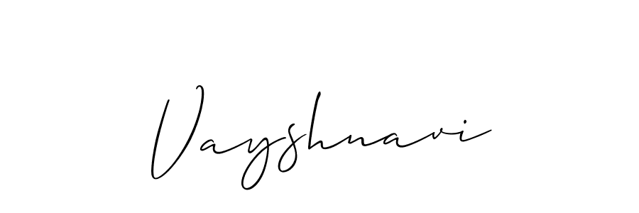 You should practise on your own different ways (Allison_Script) to write your name (Vayshnavi) in signature. don't let someone else do it for you. Vayshnavi signature style 2 images and pictures png