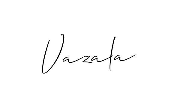 How to make Vazala name signature. Use Allison_Script style for creating short signs online. This is the latest handwritten sign. Vazala signature style 2 images and pictures png