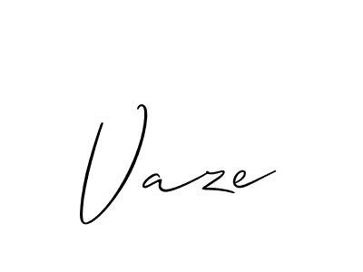 Use a signature maker to create a handwritten signature online. With this signature software, you can design (Allison_Script) your own signature for name Vaze. Vaze signature style 2 images and pictures png