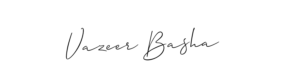 Vazeer Basha stylish signature style. Best Handwritten Sign (Allison_Script) for my name. Handwritten Signature Collection Ideas for my name Vazeer Basha. Vazeer Basha signature style 2 images and pictures png