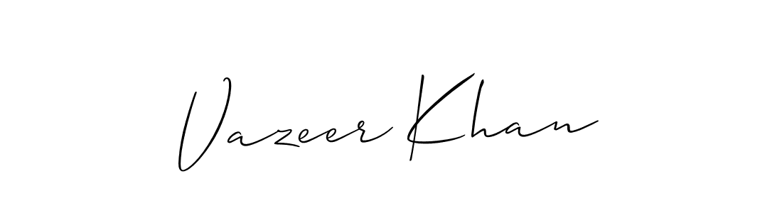 How to make Vazeer Khan name signature. Use Allison_Script style for creating short signs online. This is the latest handwritten sign. Vazeer Khan signature style 2 images and pictures png