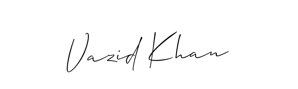 How to make Vazid Khan name signature. Use Allison_Script style for creating short signs online. This is the latest handwritten sign. Vazid Khan signature style 2 images and pictures png