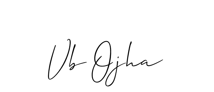 It looks lik you need a new signature style for name Vb Ojha. Design unique handwritten (Allison_Script) signature with our free signature maker in just a few clicks. Vb Ojha signature style 2 images and pictures png