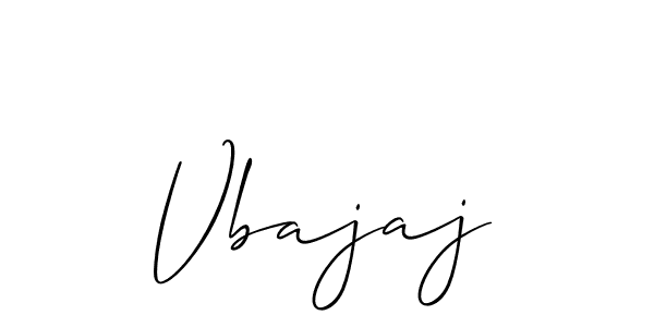 Create a beautiful signature design for name Vbajaj. With this signature (Allison_Script) fonts, you can make a handwritten signature for free. Vbajaj signature style 2 images and pictures png