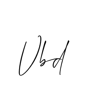 Create a beautiful signature design for name Vbd. With this signature (Allison_Script) fonts, you can make a handwritten signature for free. Vbd signature style 2 images and pictures png