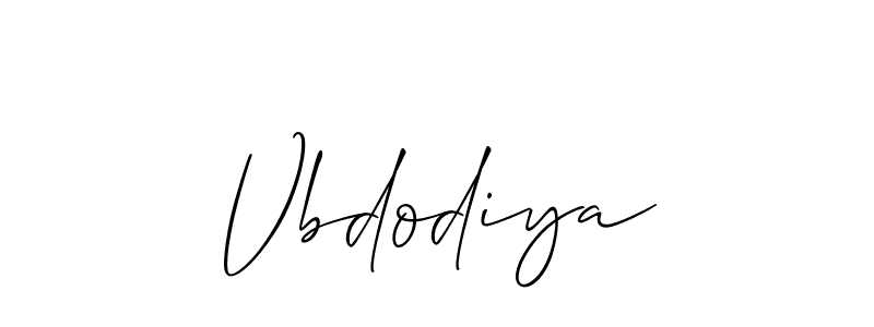 Also we have Vbdodiya name is the best signature style. Create professional handwritten signature collection using Allison_Script autograph style. Vbdodiya signature style 2 images and pictures png