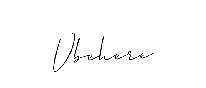 Design your own signature with our free online signature maker. With this signature software, you can create a handwritten (Allison_Script) signature for name Vbehere. Vbehere signature style 2 images and pictures png