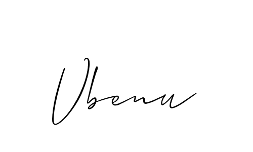 Design your own signature with our free online signature maker. With this signature software, you can create a handwritten (Allison_Script) signature for name Vbenu. Vbenu signature style 2 images and pictures png