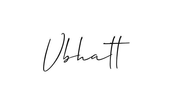 How to Draw Vbhatt signature style? Allison_Script is a latest design signature styles for name Vbhatt. Vbhatt signature style 2 images and pictures png