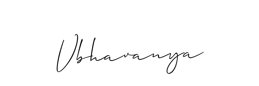 How to make Vbhavanya name signature. Use Allison_Script style for creating short signs online. This is the latest handwritten sign. Vbhavanya signature style 2 images and pictures png