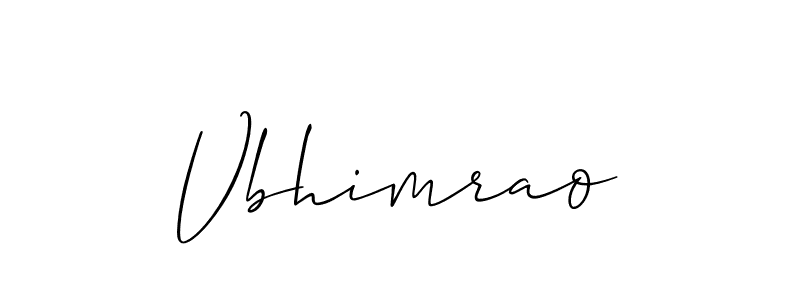 It looks lik you need a new signature style for name Vbhimrao. Design unique handwritten (Allison_Script) signature with our free signature maker in just a few clicks. Vbhimrao signature style 2 images and pictures png