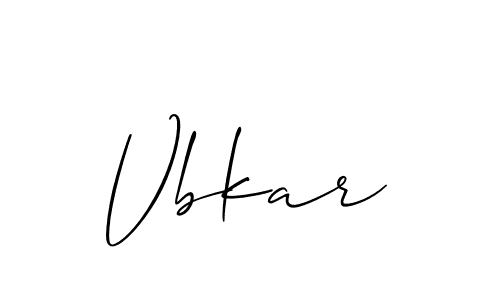 Vbkar stylish signature style. Best Handwritten Sign (Allison_Script) for my name. Handwritten Signature Collection Ideas for my name Vbkar. Vbkar signature style 2 images and pictures png