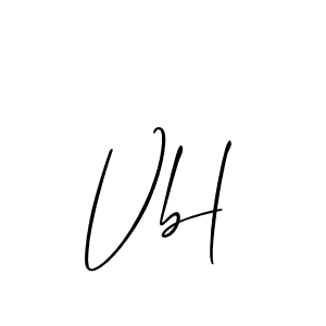 Make a beautiful signature design for name Vbl. With this signature (Allison_Script) style, you can create a handwritten signature for free. Vbl signature style 2 images and pictures png