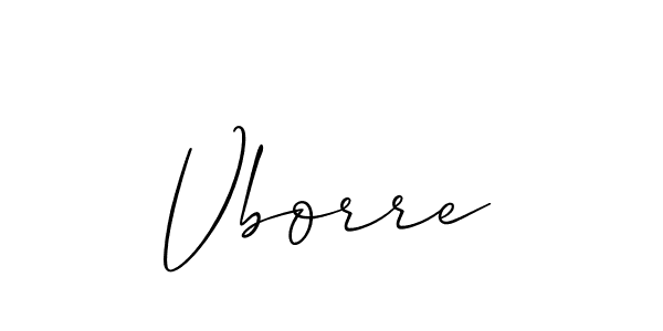 if you are searching for the best signature style for your name Vborre. so please give up your signature search. here we have designed multiple signature styles  using Allison_Script. Vborre signature style 2 images and pictures png