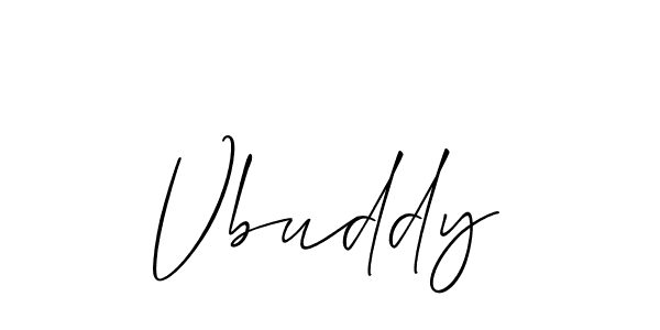 Design your own signature with our free online signature maker. With this signature software, you can create a handwritten (Allison_Script) signature for name Vbuddy. Vbuddy signature style 2 images and pictures png