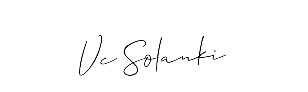 You should practise on your own different ways (Allison_Script) to write your name (Vc Solanki) in signature. don't let someone else do it for you. Vc Solanki signature style 2 images and pictures png