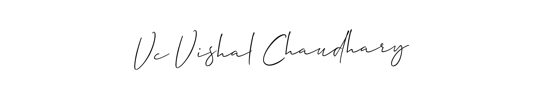 Vc Vishal Chaudhary stylish signature style. Best Handwritten Sign (Allison_Script) for my name. Handwritten Signature Collection Ideas for my name Vc Vishal Chaudhary. Vc Vishal Chaudhary signature style 2 images and pictures png