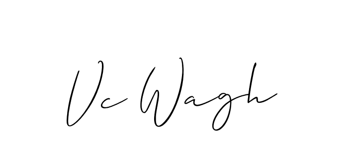 Use a signature maker to create a handwritten signature online. With this signature software, you can design (Allison_Script) your own signature for name Vc Wagh. Vc Wagh signature style 2 images and pictures png