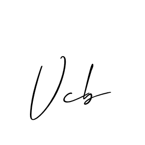 Create a beautiful signature design for name Vcb. With this signature (Allison_Script) fonts, you can make a handwritten signature for free. Vcb signature style 2 images and pictures png
