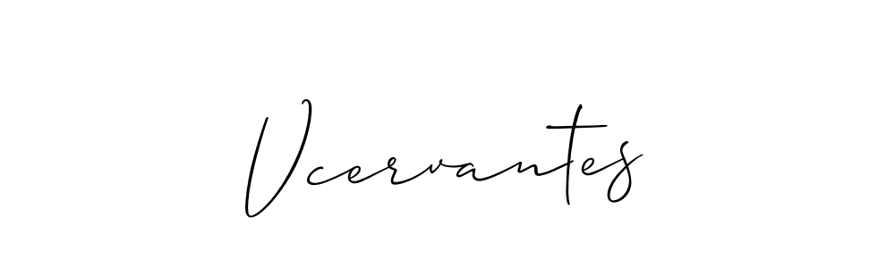 Design your own signature with our free online signature maker. With this signature software, you can create a handwritten (Allison_Script) signature for name Vcervantes. Vcervantes signature style 2 images and pictures png