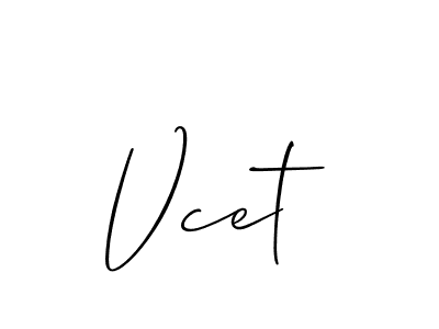 Also we have Vcet name is the best signature style. Create professional handwritten signature collection using Allison_Script autograph style. Vcet signature style 2 images and pictures png