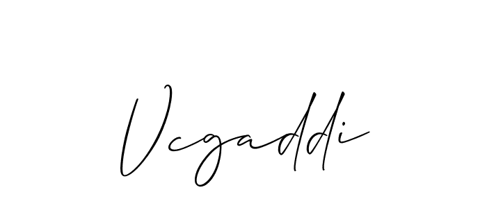 Use a signature maker to create a handwritten signature online. With this signature software, you can design (Allison_Script) your own signature for name Vcgaddi. Vcgaddi signature style 2 images and pictures png