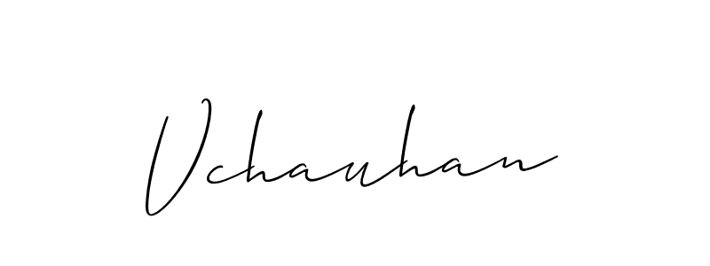 Also we have Vchauhan name is the best signature style. Create professional handwritten signature collection using Allison_Script autograph style. Vchauhan signature style 2 images and pictures png