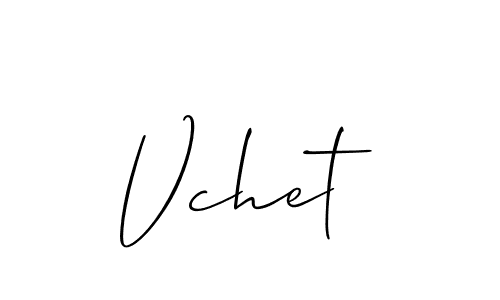 Allison_Script is a professional signature style that is perfect for those who want to add a touch of class to their signature. It is also a great choice for those who want to make their signature more unique. Get Vchet name to fancy signature for free. Vchet signature style 2 images and pictures png