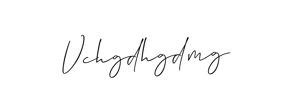 Also we have Vchgdhgdmg name is the best signature style. Create professional handwritten signature collection using Allison_Script autograph style. Vchgdhgdmg signature style 2 images and pictures png