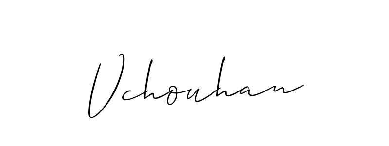 Use a signature maker to create a handwritten signature online. With this signature software, you can design (Allison_Script) your own signature for name Vchouhan. Vchouhan signature style 2 images and pictures png