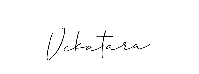 Vckatara stylish signature style. Best Handwritten Sign (Allison_Script) for my name. Handwritten Signature Collection Ideas for my name Vckatara. Vckatara signature style 2 images and pictures png