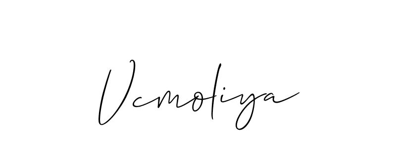 How to make Vcmoliya signature? Allison_Script is a professional autograph style. Create handwritten signature for Vcmoliya name. Vcmoliya signature style 2 images and pictures png
