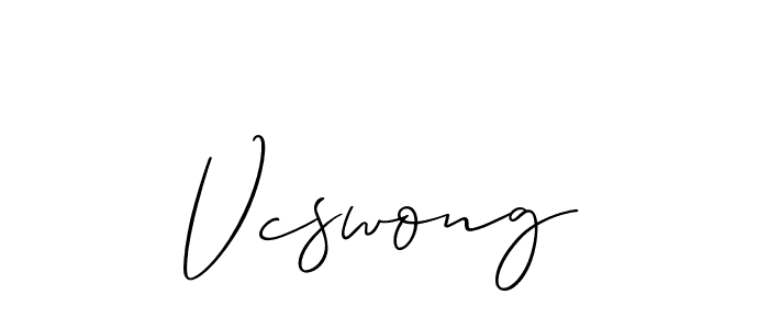 Also we have Vcswong name is the best signature style. Create professional handwritten signature collection using Allison_Script autograph style. Vcswong signature style 2 images and pictures png