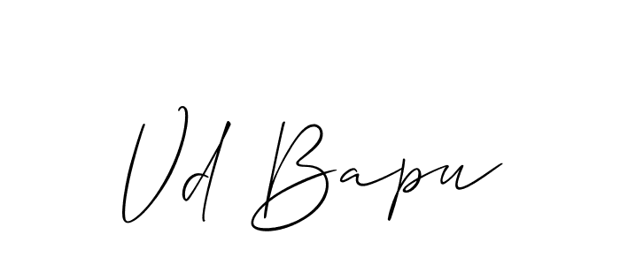 Also we have Vd Bapu name is the best signature style. Create professional handwritten signature collection using Allison_Script autograph style. Vd Bapu signature style 2 images and pictures png