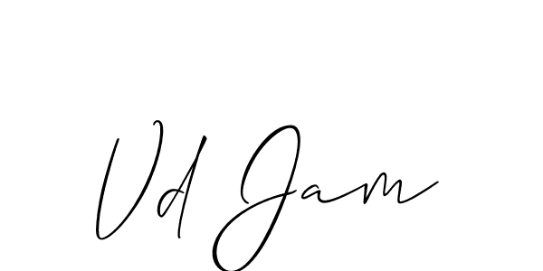 Make a beautiful signature design for name Vd Jam. Use this online signature maker to create a handwritten signature for free. Vd Jam signature style 2 images and pictures png