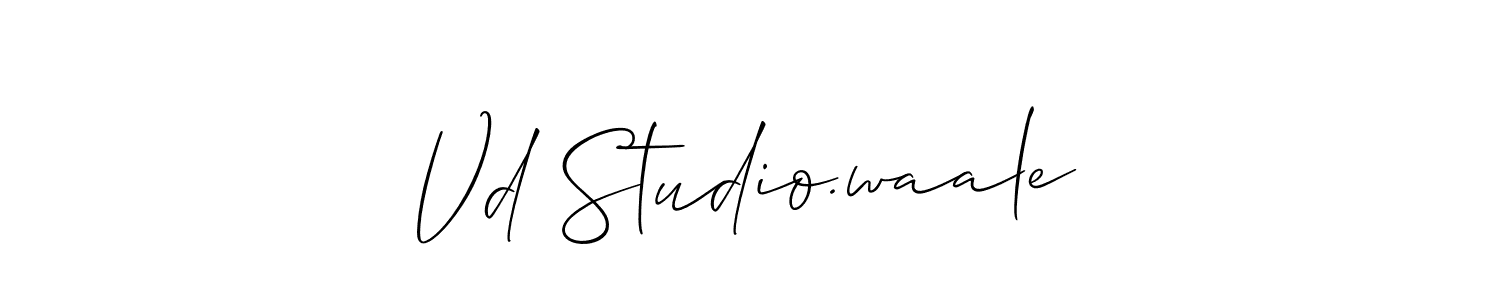 Make a beautiful signature design for name Vd Studio.waale. With this signature (Allison_Script) style, you can create a handwritten signature for free. Vd Studio.waale signature style 2 images and pictures png