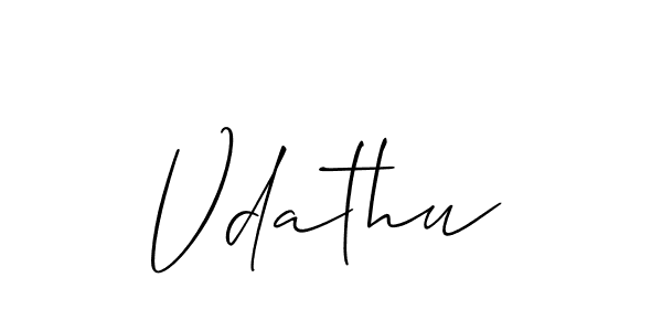 How to make Vdathu name signature. Use Allison_Script style for creating short signs online. This is the latest handwritten sign. Vdathu signature style 2 images and pictures png