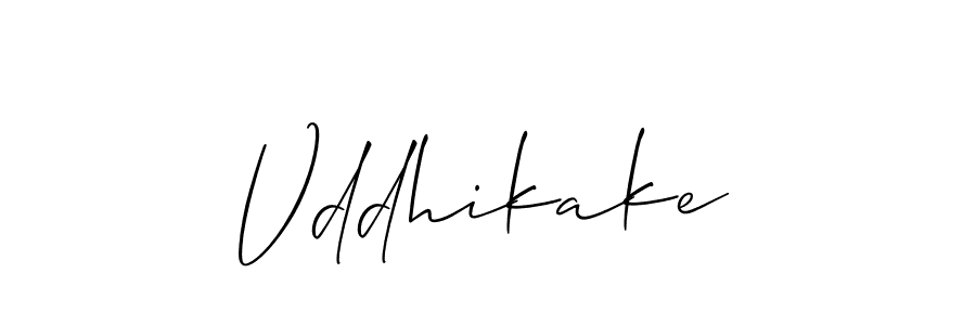 Make a beautiful signature design for name Vddhikake. With this signature (Allison_Script) style, you can create a handwritten signature for free. Vddhikake signature style 2 images and pictures png