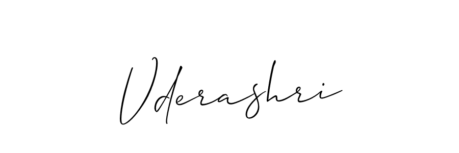 Allison_Script is a professional signature style that is perfect for those who want to add a touch of class to their signature. It is also a great choice for those who want to make their signature more unique. Get Vderashri name to fancy signature for free. Vderashri signature style 2 images and pictures png