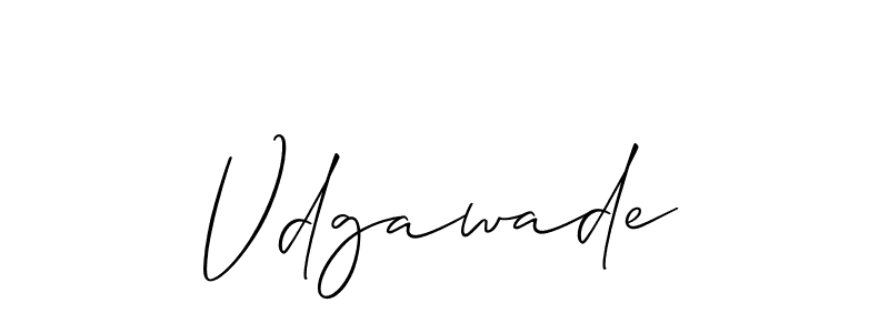 How to Draw Vdgawade signature style? Allison_Script is a latest design signature styles for name Vdgawade. Vdgawade signature style 2 images and pictures png